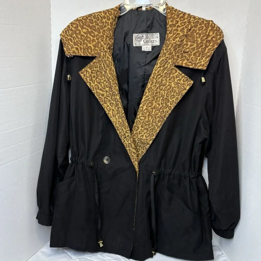 Vintage Gallery Sport Women’s Leopard Print Jacket Size Medium